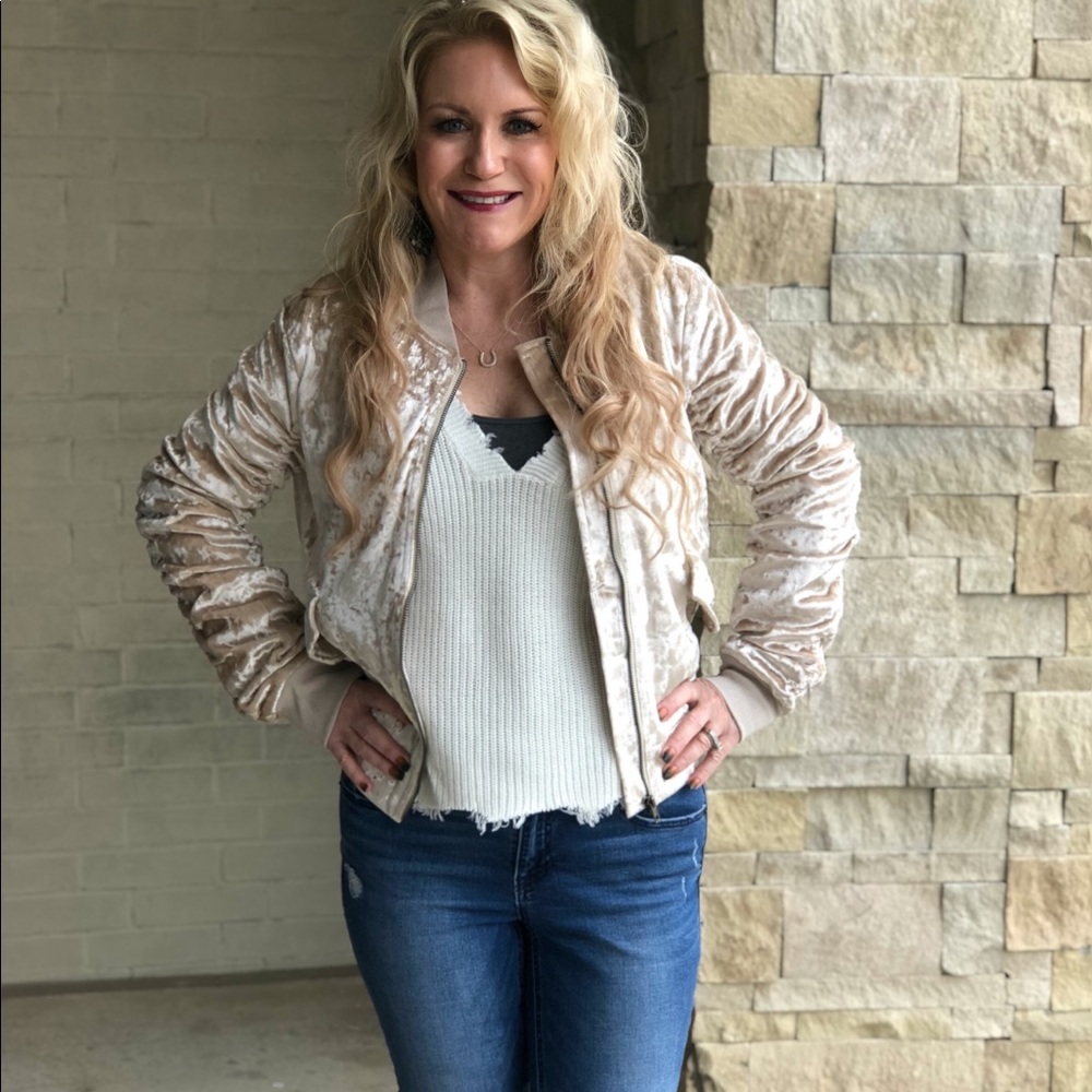 Velvet Bomber Jacket